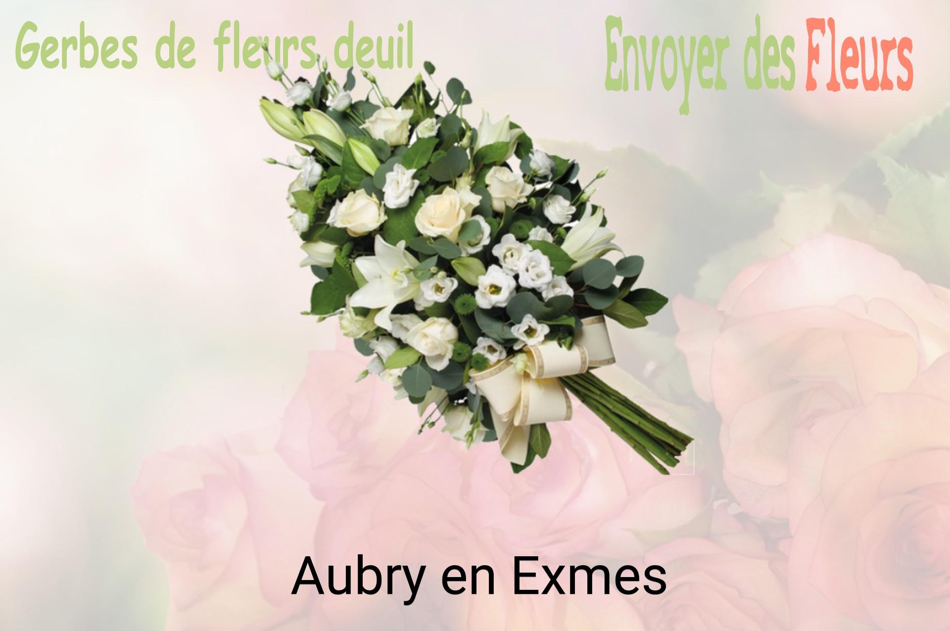 Gerbe de fleurs de deuil livrée à Aubry-en-Exmes